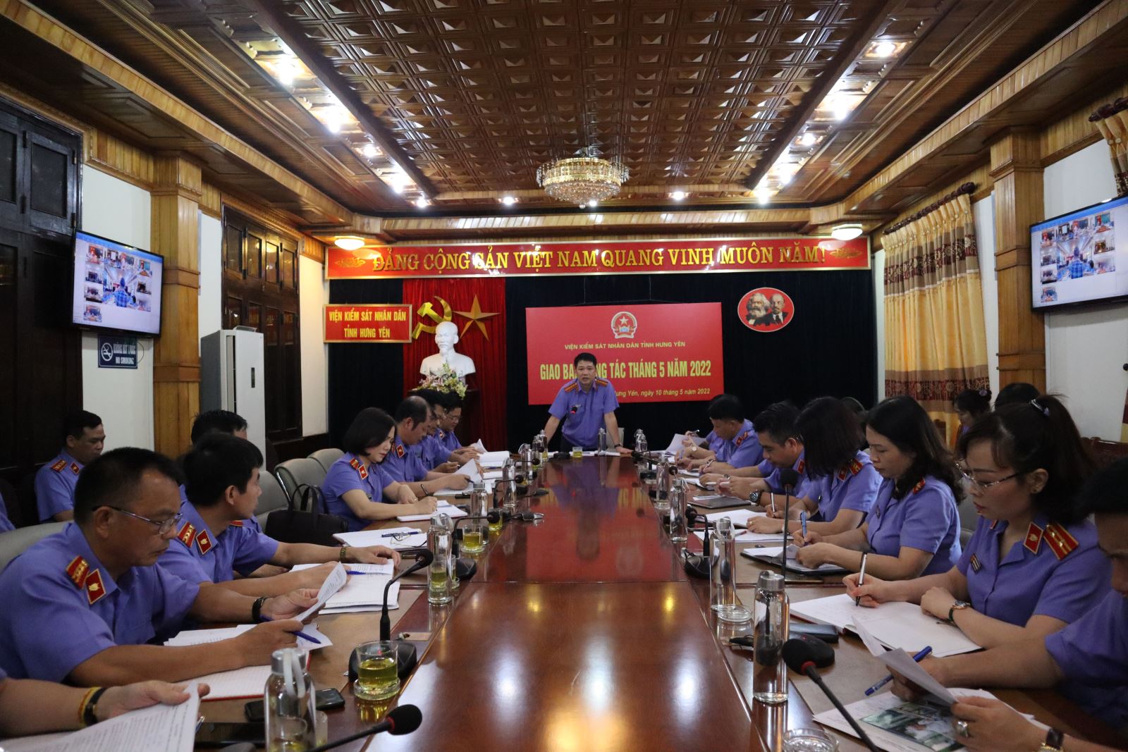 Viện KSND tỉnh Hưng Yên tổ chức giao ban  hai cấp tháng 5 năm 2022
