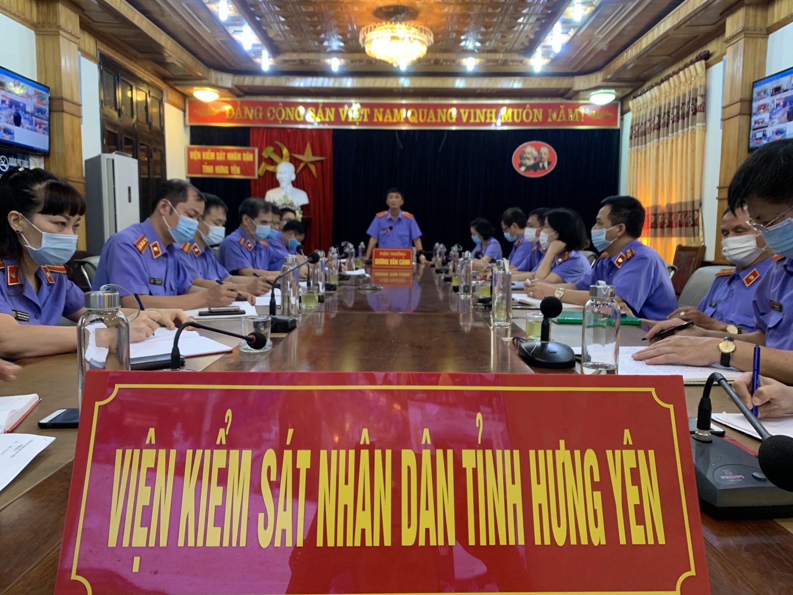 Hội nghị triển khai Kế hoạch Quán triệt và thực hiện Quy chế 238 của Ban Bí thư trong ngành Kiểm sát và giao ban tháng 10 năm 2021 của VKSND tỉnh Hưng Yên 