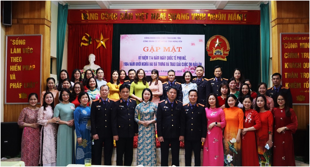 Hoạt động kỷ niệm 114 năm Ngày Quốc tế phụ nữ 8/3 của Công đoànViện kiểm sát nhân dân tỉnh Hưng Yên.