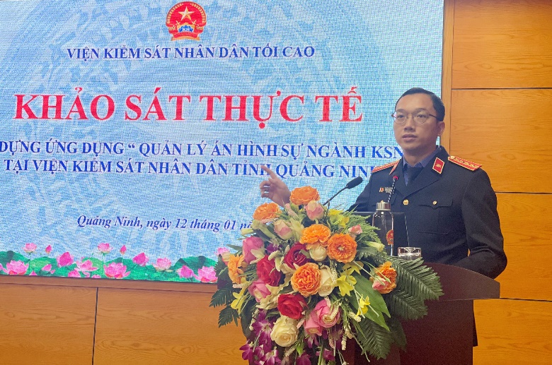 VKSND tối cao tổ chức khảo sát thực tế tại VKSND tỉnh Quảng Ninh để đánh giá kết quả xây dựng Nền tảng “Quản lý án hình sự ngành Kiểm sát nhân dân”