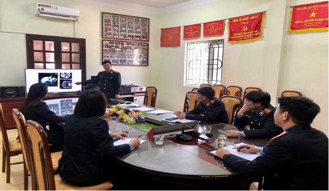 Viện kiểm sát nhân dân huyện Tiên Lữ tăng cường công tác báo cáo án bằng sơ đồ tư duy.