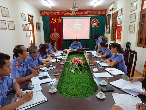 Viện kiểm sát nhân dân huyện Ân Thi tổ chức Hội nghị sơ kết công tác 6 tháng đầu năm 2022