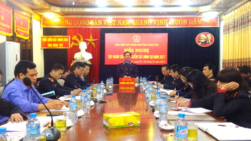 Viện KSND tỉnh Hưng Yên tổ chức Hội nghị trực tuyến tập huấn công tác kiểm sát hình sự năm 2017