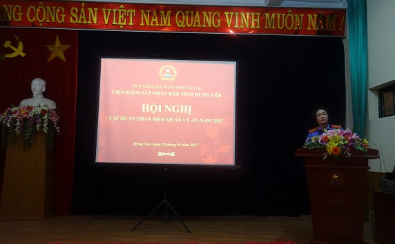 Viện kiểm sát nhân dân tỉnh Hưng Yên tổ chức tập huấn các phần mềm quản lý án 