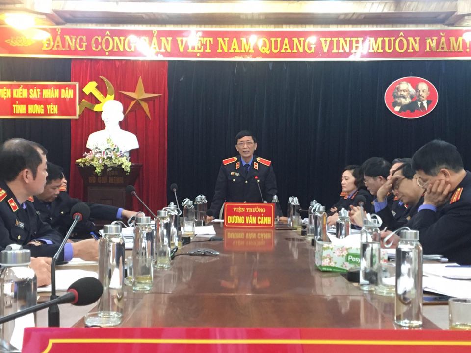 Viện KSND tỉnh Hưng Yên tổ chức giao ban tháng 3 năm 2020