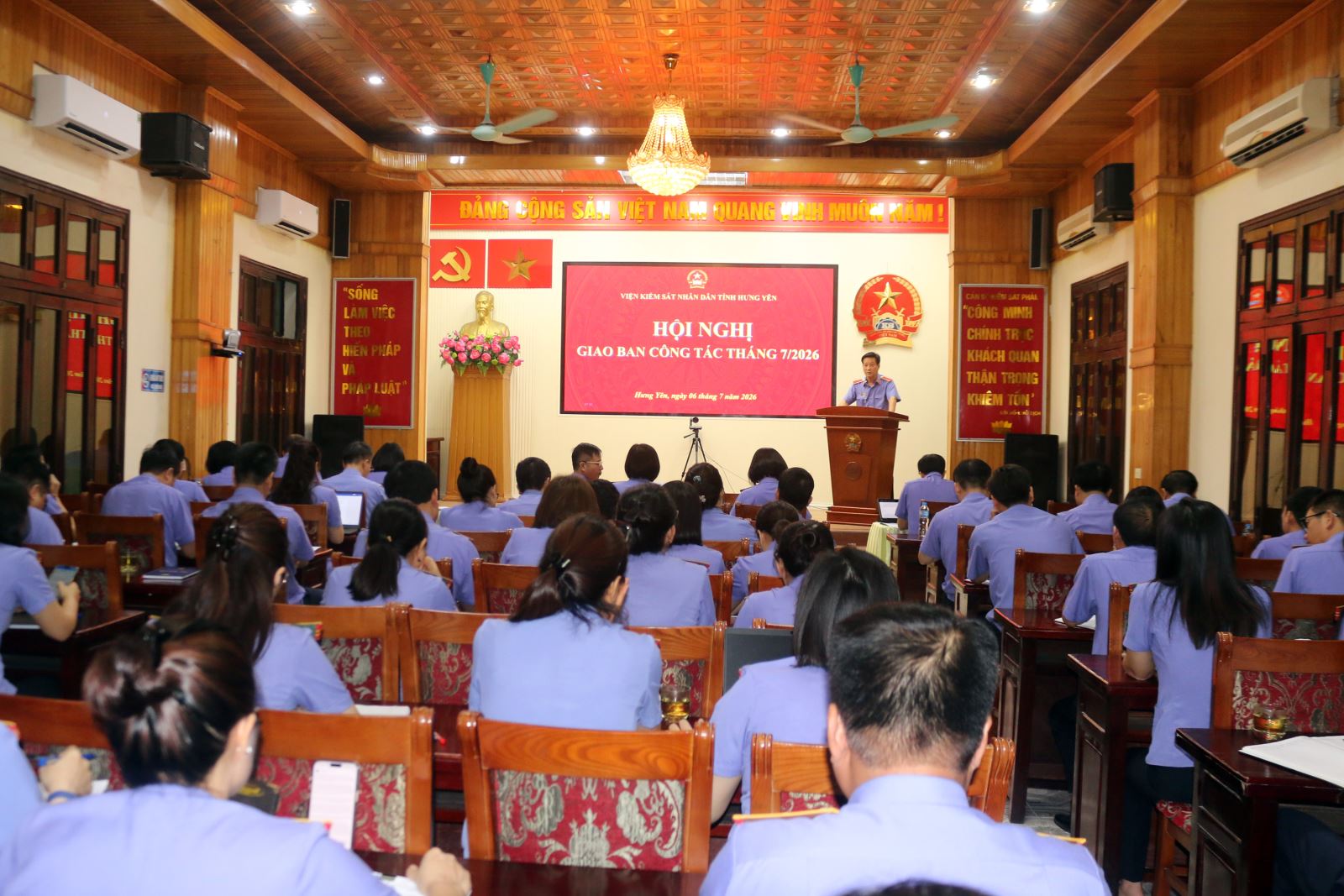 VKSND tỉnh Hưng Yên tổ chức Hội nghị giao ban công tác tháng 7/2026