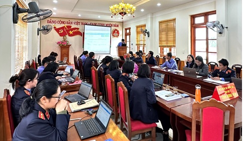Viện kiểm sát nhân dân khu vực 7, tỉnh Hưng Yên tổ chức Hội nghị tập huấn sử dụng phần mềm quản lý án hình sự