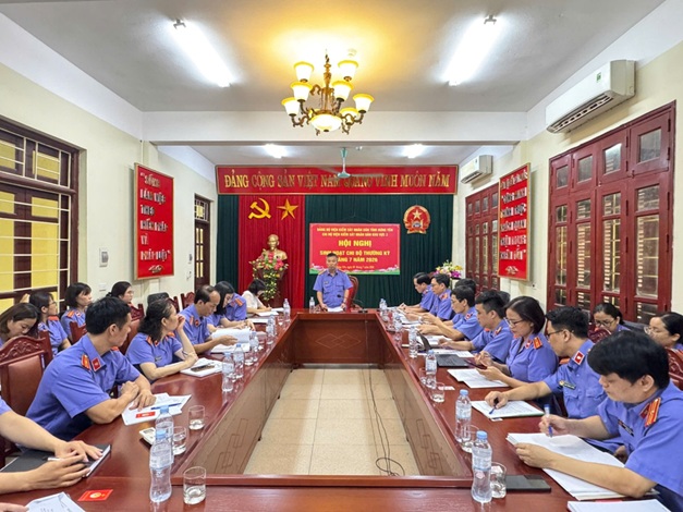 Chi bộ Viện KSND khu vực 3-Hưng Yên tổ chức sinh hoạt thường kỳ  tháng 7 năm 2026