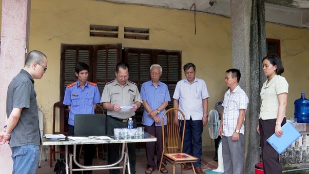 Viện kiểm sát nhân dân tỉnh Hưng Yên kiểm sát cưỡng chế thi hành án  tại Công ty Cổ phần vật tư Apromaco Thái Bình 
