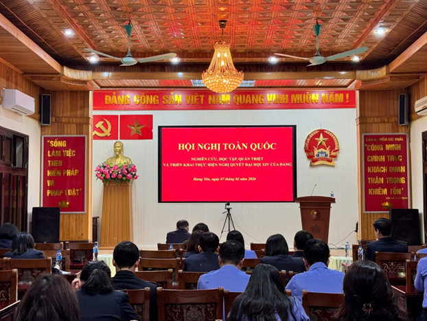 Viện KSND tỉnh Hưng Yên học tập, quán triệt và triển khai thực hiện Nghị Quyết Đại hội lần thứ XIV cuả Đảng