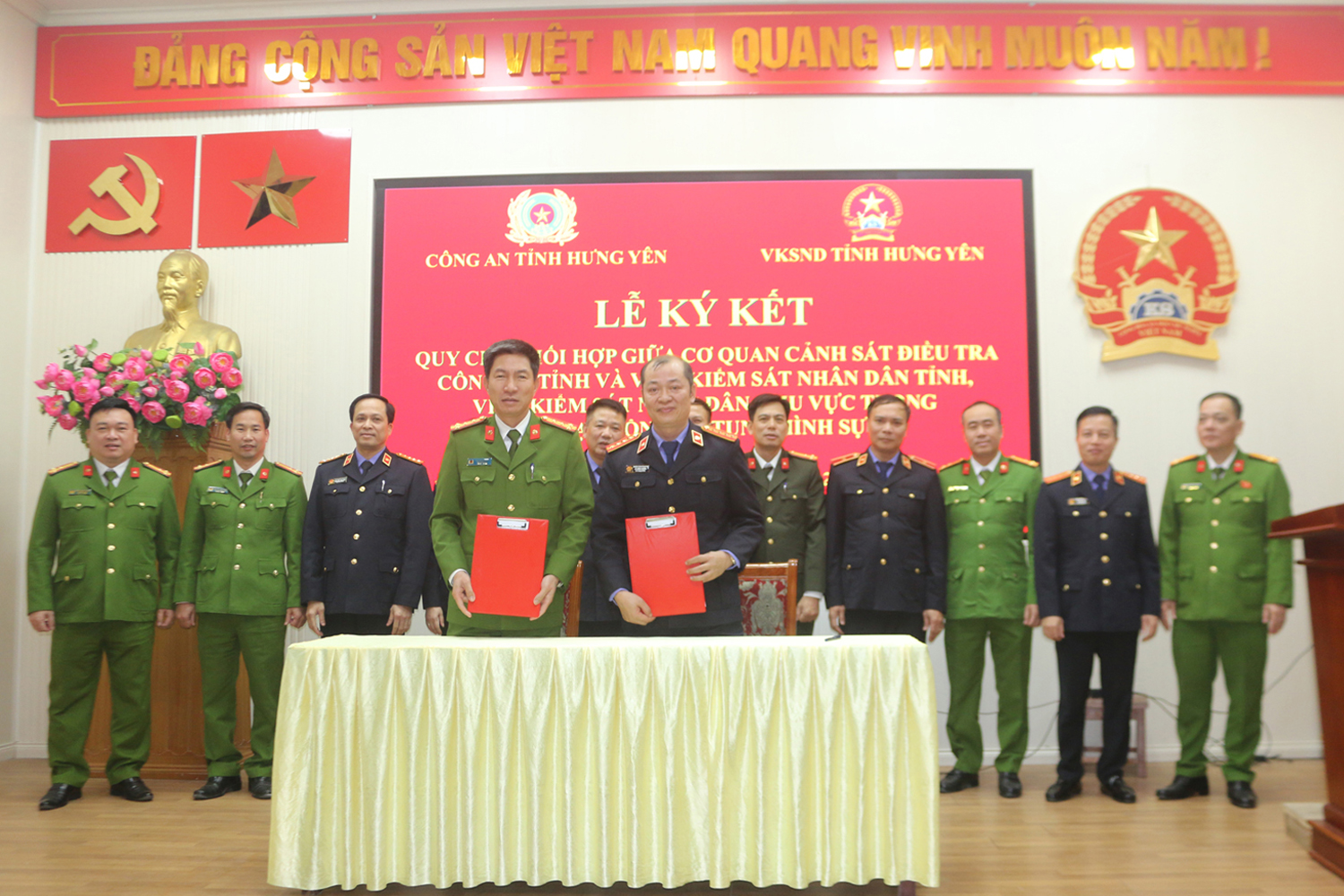 VKSND tỉnh Hưng Yên chủ trì tổ chức Lễ ký kết Quy chế phối hợp liên ngành trong hoạt động tố tụng hình sự 