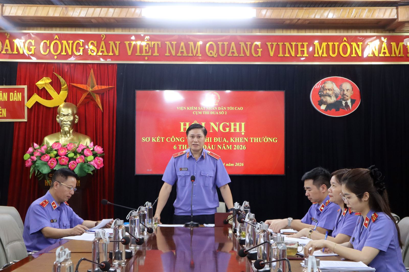 Cụm thi đua số 2 ngành Kiểm sát nhân dân tổ chức Hội nghị sơ kết công tác thi đua, khen thưởng 6 tháng đầu năm 2026