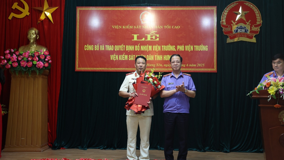 Đồng chí Nguyễn Văn Viện giữ chức vụ Viện trưởng VKSND tỉnh Hưng Yên (mới)
