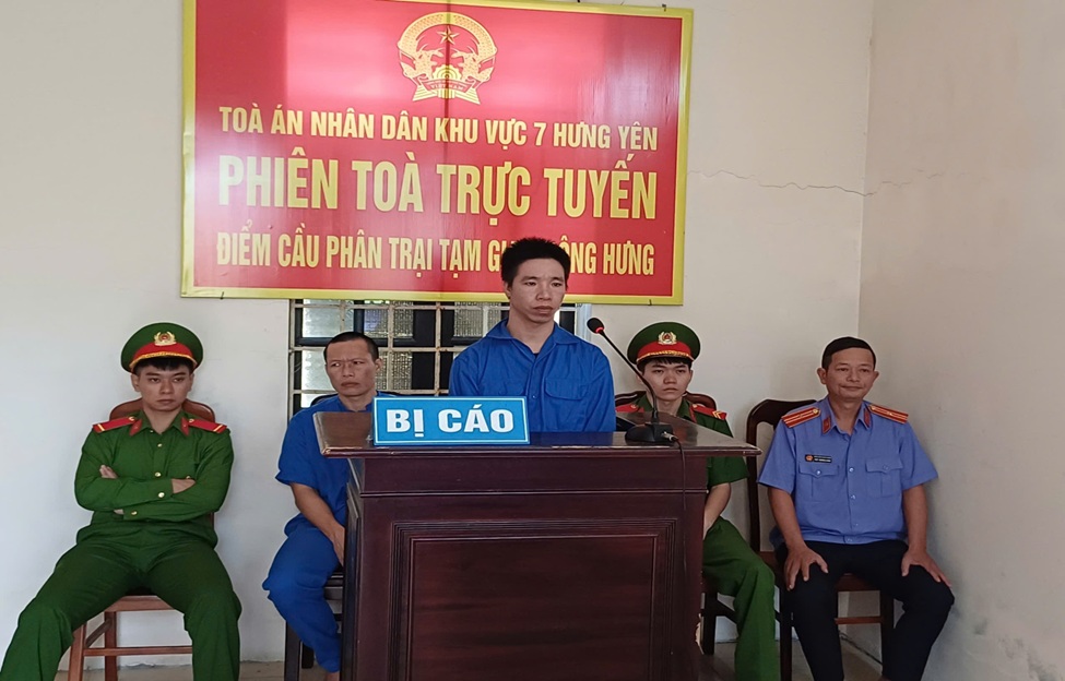 Viện kiểm sát phối hợp với Tòa án nhân dân khu vực 7, tỉnh Hưng Yên xét xử trực tuyến 03 vụ án hình sự truyền hình từ cơ sở giam giữ