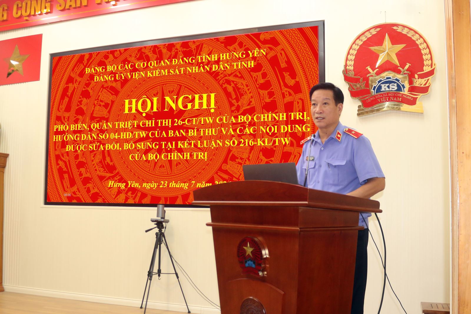 Đảng ủy Viện kiểm sát nhân dân tỉnh tổ chức sơ kết công tác xây dựng Đảng 6 tháng đầu năm, triển khai nhiệm vụ trọng tâm 6 tháng cuối năm 2026