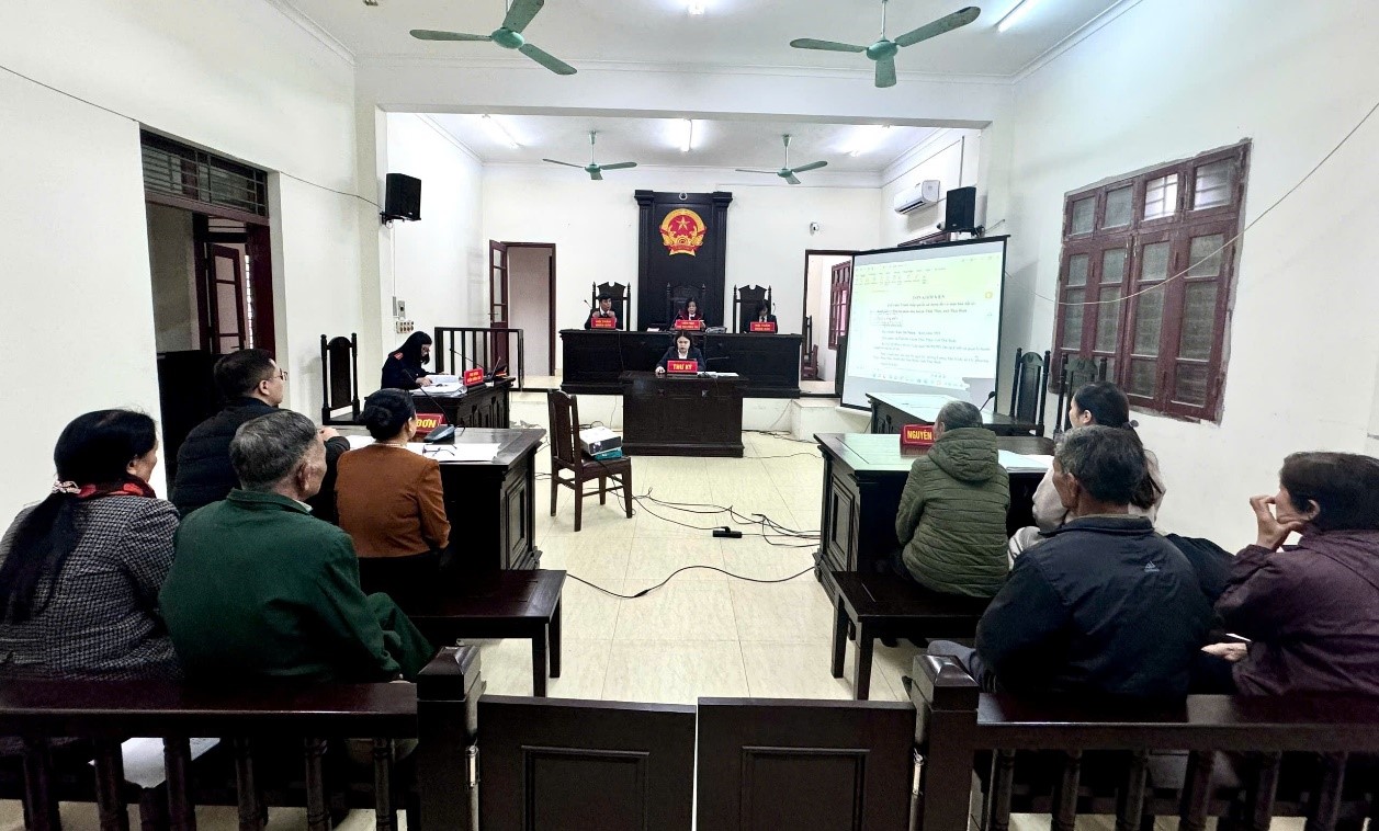 Liên ngành Viện kiểm sát – Tòa án nhân dân khu vực 7, tỉnh Hưng Yên thực hiện phiên tòa dân sự trực tuyến rút kinh nghiệm