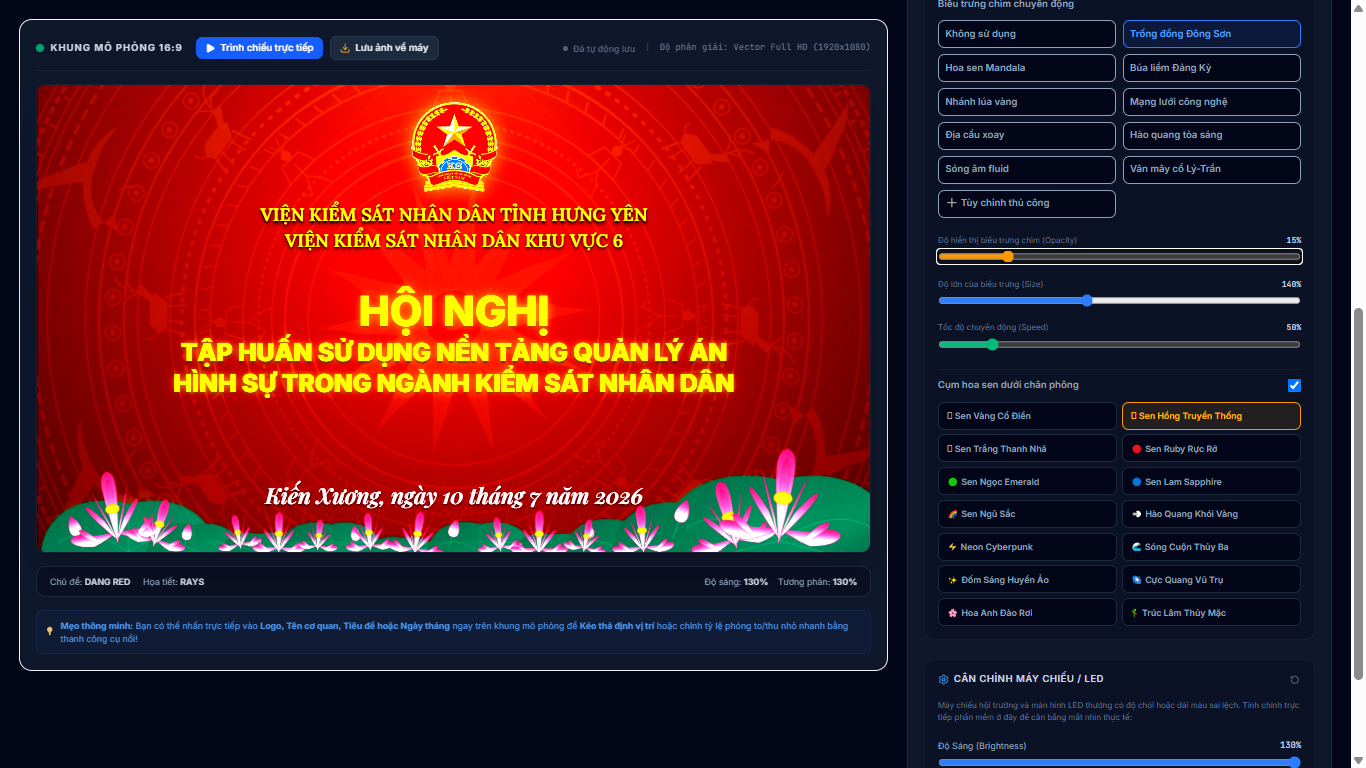 Viện kiểm sát nhân dân khu vực 6 - Hưng Yên xây dựng thành công phần mềm “Thiết kế và trình chiếu maket hội nghị chuyên nghiệp”