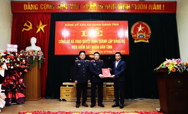 LỄ CÔNG BỐ QUYẾT ĐỊNH THÀNH LẬP ĐẢNG BỘ VIỆN KIỂM SÁT NHÂN DÂN TỈNH HƯNG YÊN