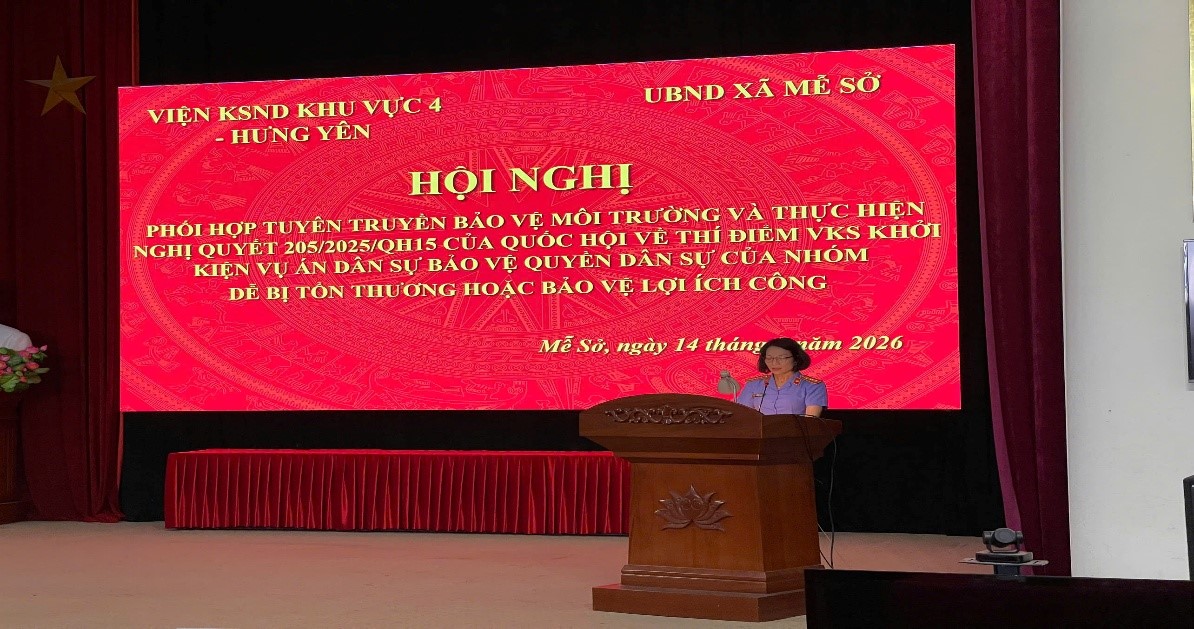 Hội nghị tuyên truyền Nghị quyết số 205/2025/QH15 của Quốc hội  về thí điểm Viện kiểm sát nhân dân khởi kiện vụ án dân sự công ích  tại UBND xã Mễ Sở, tỉnh Hưng Yên