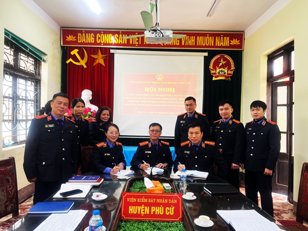 Viện kiểm sát nhân dân huyện Phù Cừ tổ chức Hội nghị ký kết thực hiện Chỉ thị 35/CT-TTg của Thủ tướng Chính phủ 