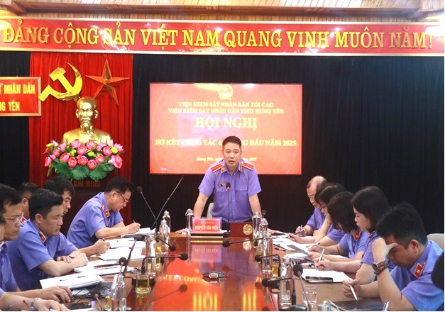 Viện kiểm sát nhân dân tỉnh Hưng Yên tổ chức Hội nghị sơ kết công tác 6 tháng đầu năm 2025