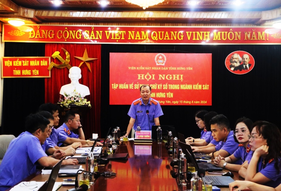 VKSND tỉnh Hưng Yên tổ chức Hội nghị tập huấn, bồi dưỡng nâng cao kỹ năng sử dụng Chữ ký số trong ngành Kiểm sát nhân dân tỉnh Hưng Yên