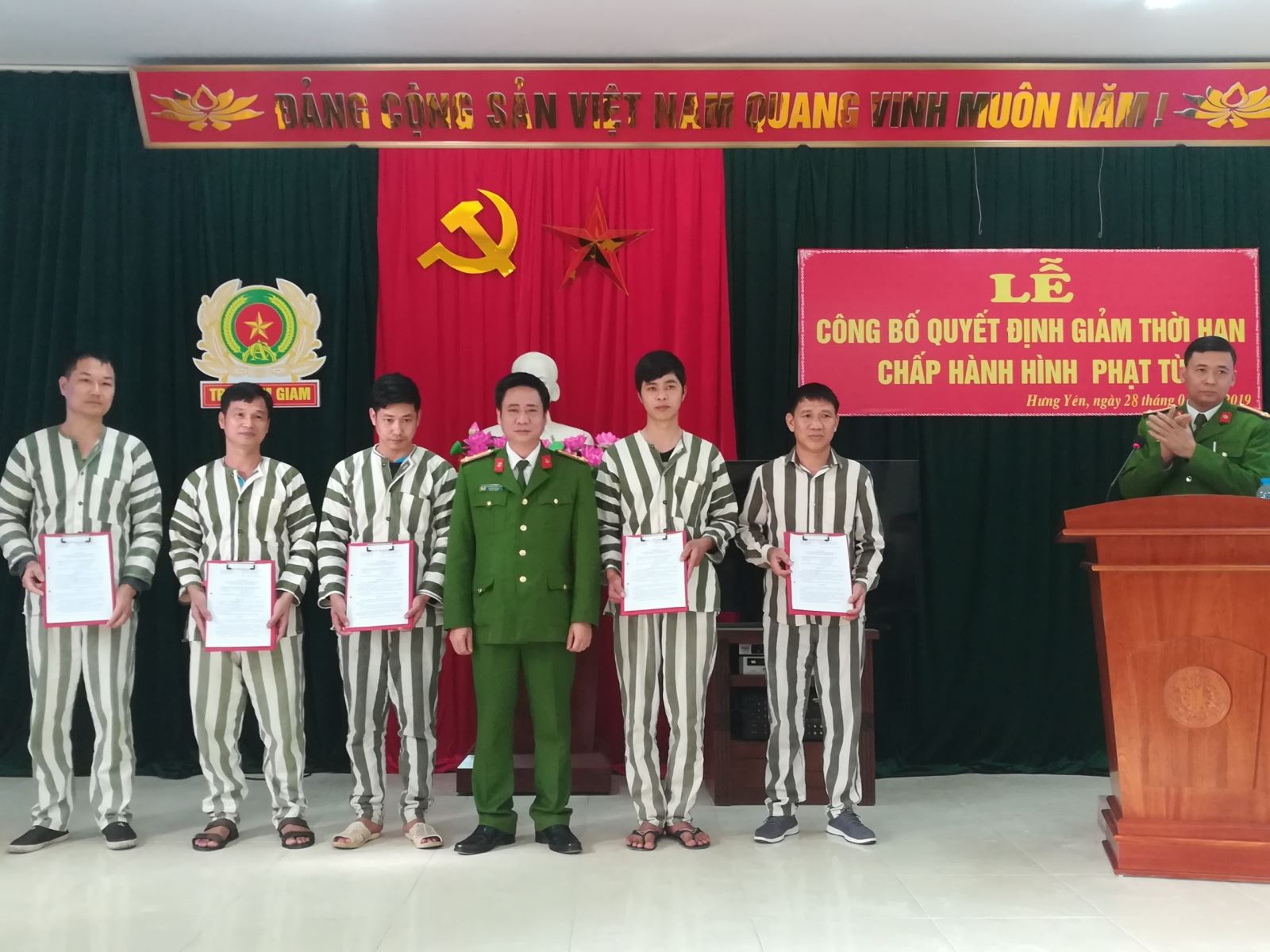 Giảm thời hạn chấp hành hình phạt tù cho  29 phạm nhân trong đợt Tết Nguyên đán Kỷ Hợi