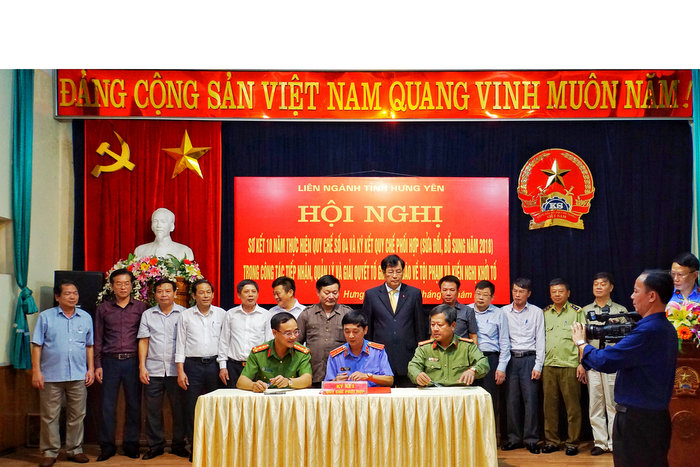 Liên ngành tỉnh Hưng Yên tổ chức Lễ ký ban hành Quy chế phối hợp trong công tác tiếp nhận, quản lý, giải quyết tin báo, tố giác về tội phạm, kiến nghị khởi tố 