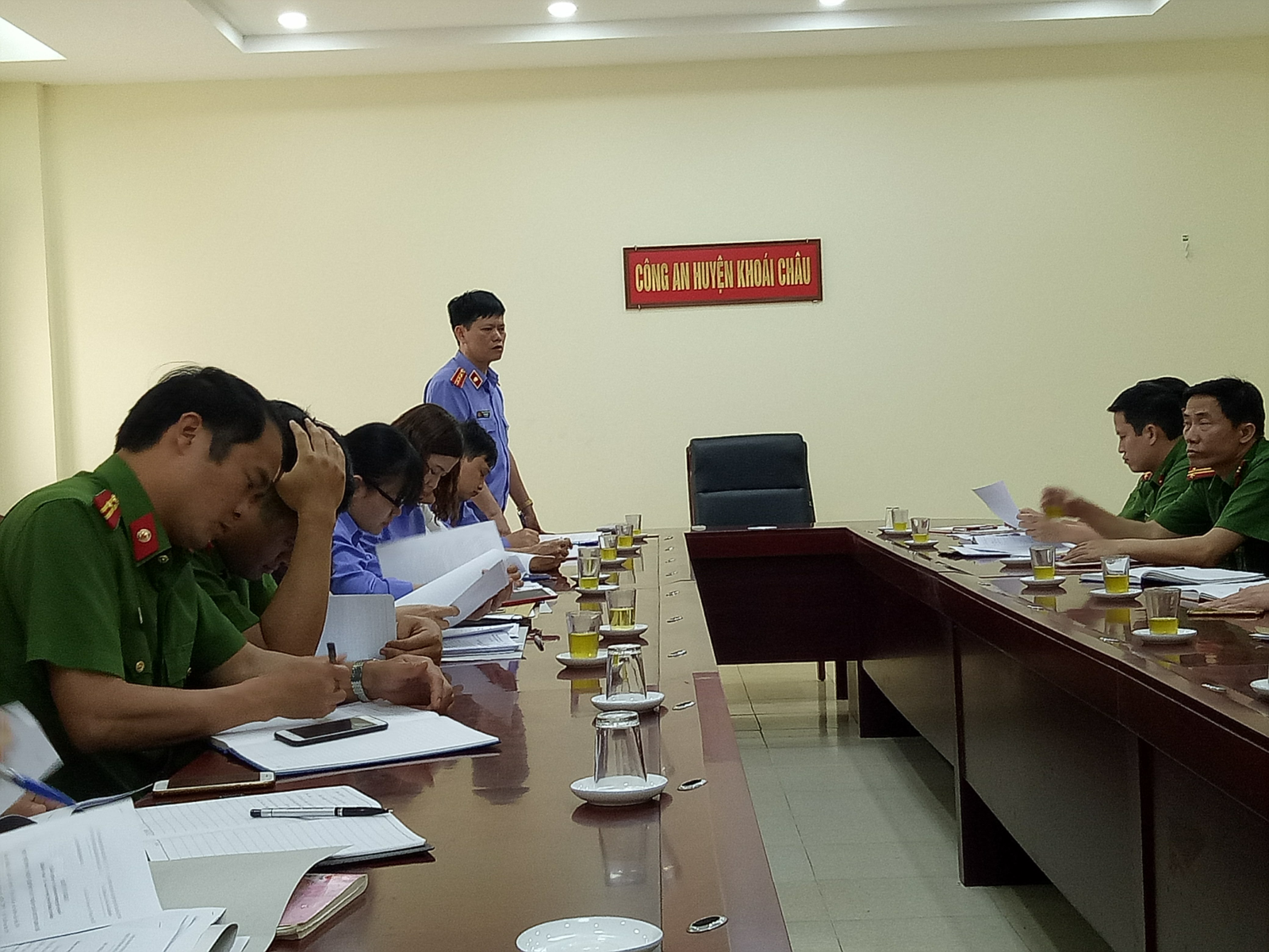 Viện KSND huyện Khoái Châu tiến hành  03 cuộc trực tiếp kiểm sát tại Công an huyện Khoái Châu.