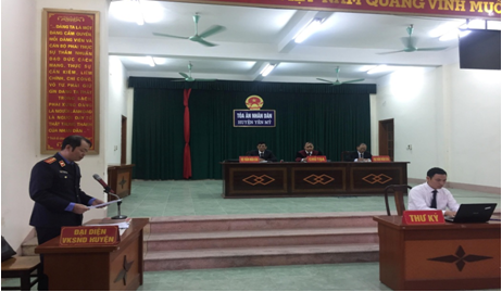  Viện trưởng VKSND huyện Yên Mỹ thực hành quyền công tố và kiểm sát xét xử hai phiên tòa lưu động